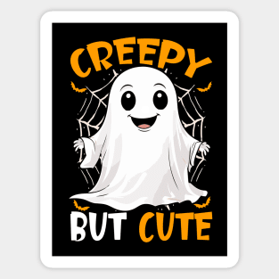 Halloween Creepy But Cute Ghost Funny Saying Sticker